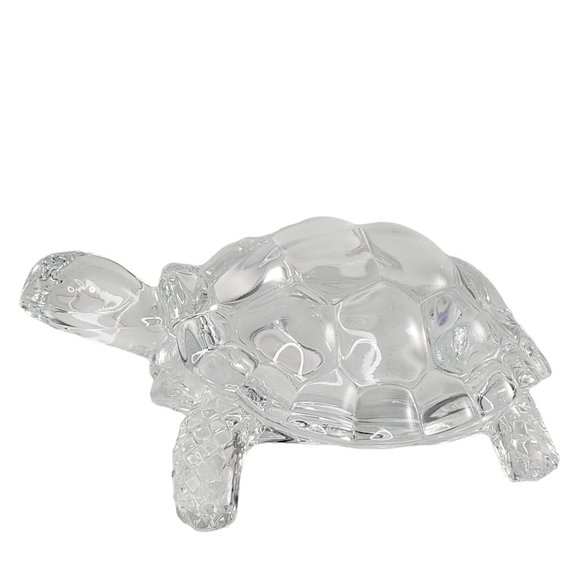 Cristal d'Arques Turtle Tortoise Figurine 24% Lead Crystal Glass Feng Shui Good - Picture 3 of 6